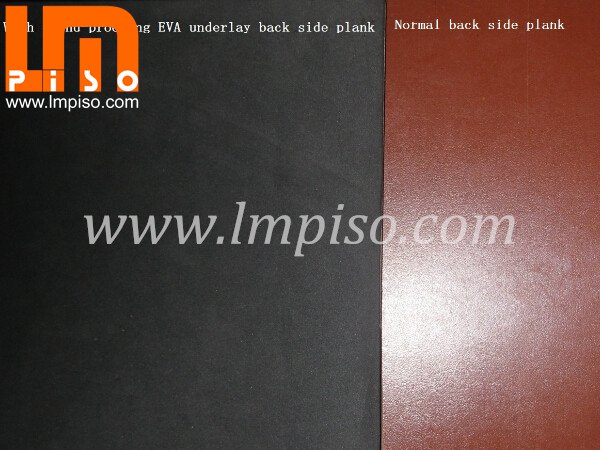 Brown back layer stick with soundproof eva underlayment laminate flooring